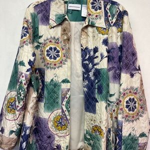 Woman’s size 16 100% silk, quilted Alfred Dunner jacket. NWOT.